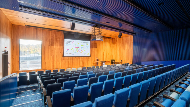 Empty auditorium at Centrepiece.