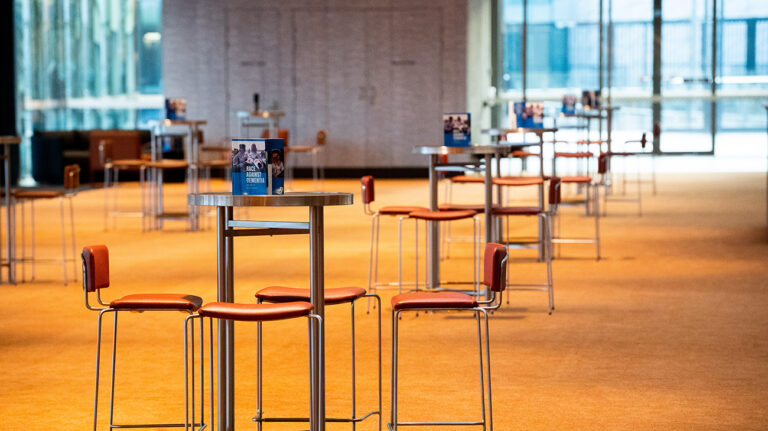 High-top seats and table at Centrepiece.